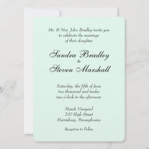 Mint Green Wedding Einladung