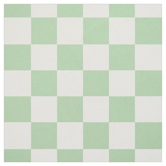 Mint Green White Checkered Checkerboard Gingham Stoff (Muster)