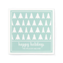 Mint Green White Tree Muster Name Party