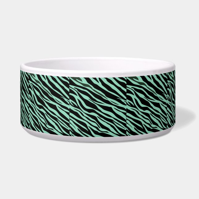 Mint Green Zebra Striping Napf (Vorderseite)