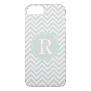 Mint Green Zickzack Monogram Karel da Case-Mate iPhone Hülle