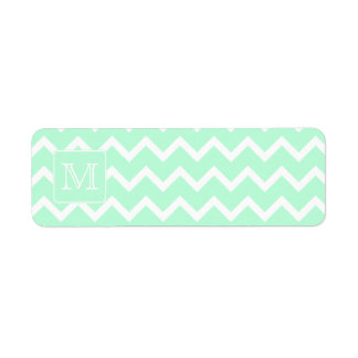 Mint Green Zigzag mit Custom Monogram.