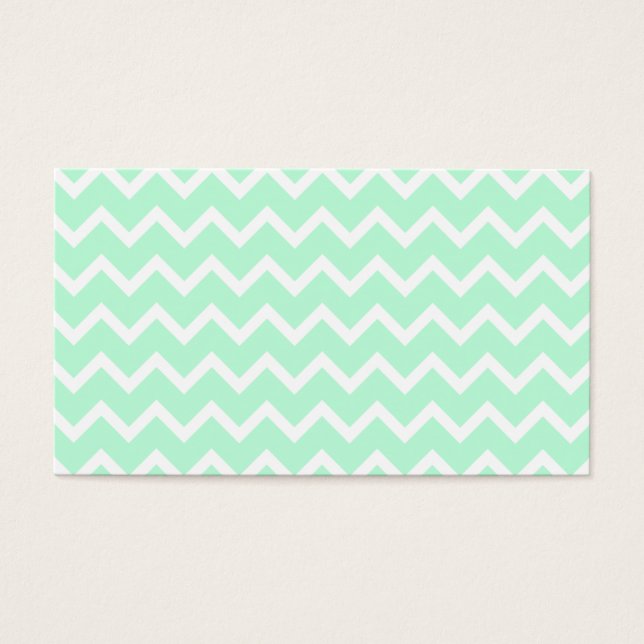 Mint Green Zigzag Zickzack Streifen. (Vorderseite)