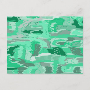 Mint Greenery Abstrakt Postkarte