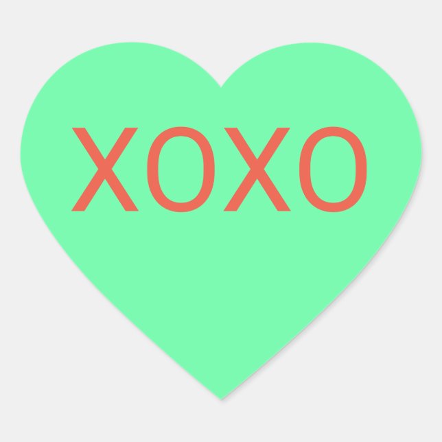 Mint Heart Candy Herz-Aufkleber (Vorderseite)