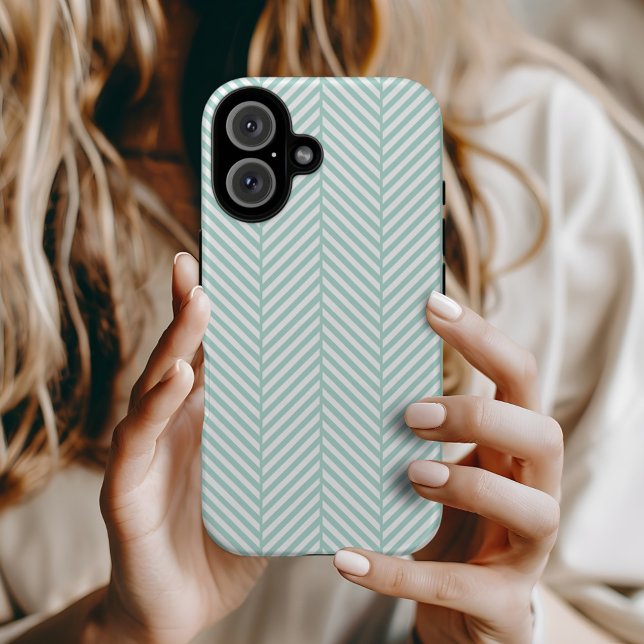 Mint Herringbone Case-Mate iPhone Hülle (Von Creator hochgeladen)