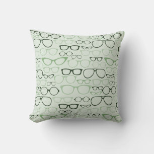 Mint Hipster Glasses Kissen