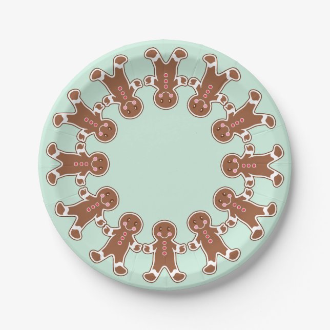 Mint Holiday Gingerbrot Boys Paper Teller (Vorderseite)