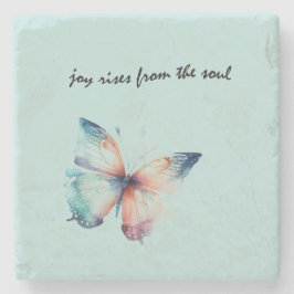 Mint Joy erhebt sich vom Soul Butterfly Steinuntersetzer