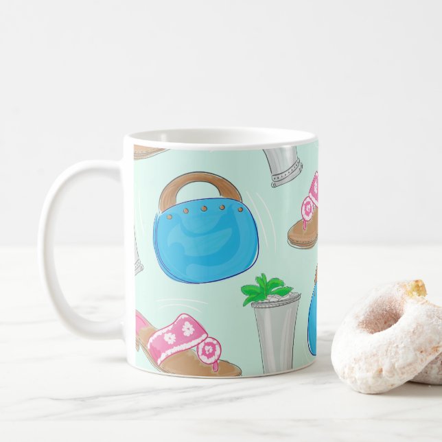 Mint Julep Bermuda Beutel Sandals Derby Preppy Kaffeetasse (Mit Donut)