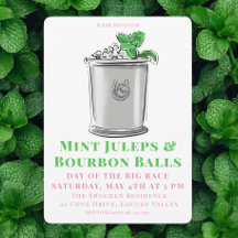 Mint Julep Bourbon Balls Pferderennen Derby Party