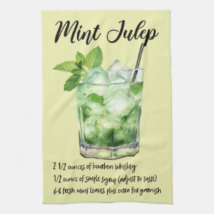 Mint Julep Cocktail Rezept Geschirrtuch