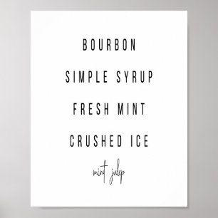 Mint Julep Cocktail Rezept Poster