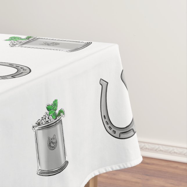 Mint Julep Cocktails and Horseshoes Derby Party Tischdecke (Beispiel)