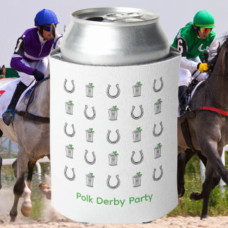Mint Julep Cocktails und Horseshoe Pattern Race Da Dosenkühler