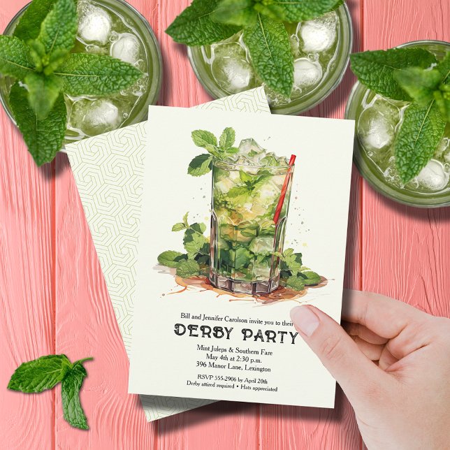 Mint Julep Derby Party Einladung (Mint Julep Derby Party Invitations)