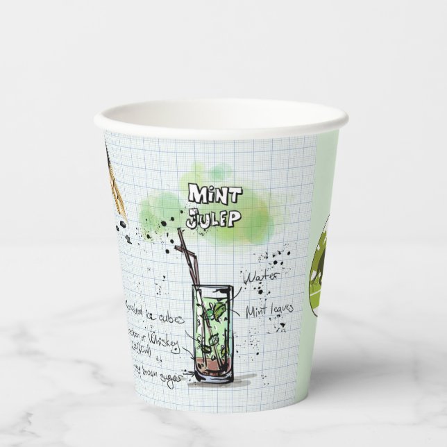 MINT JULEP DERBY PARTY PAPIER CUP PAPPBECHER (Vorderseite)