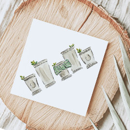 Mint Julep Illustriert Race Derby Day Serviette