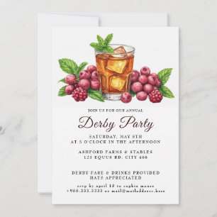 Mint Julep Pferderennen Derby Day Party Einladung