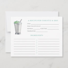 Mint Julep Race Brautparty Rezept Card Einladung