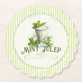 Mint Julep Recipe Derby Party Modern Watercolor Untersetzer