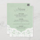 Mint Lace Doily Wedding Menu Postkarte (Vorne/Hinten)