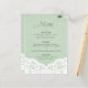 Mint Lace Doily Wedding Menu Postkarte (Vorderseite/Rückseite Beispiel)