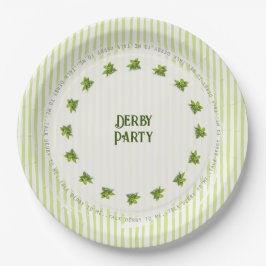 Mint Leaf Talk Derby To Me Modern Watercolor Party Pappteller