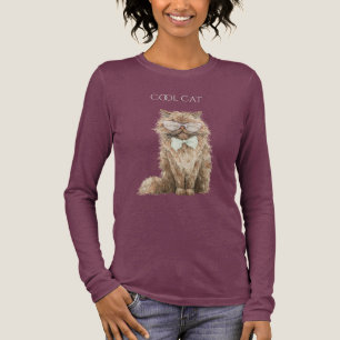 Mint Lila Braun Coole Katzenbrille Tri-Blend Shirt