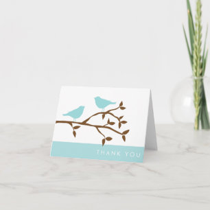 Mint Love Birds Vielen Dank Karten