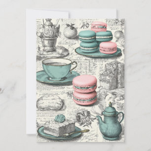 Mint & Macarons Pastel Delight Einladung