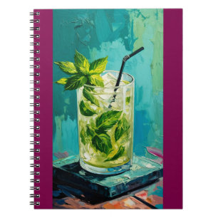 Mint Mojito Painting colorful and textured Notizblock