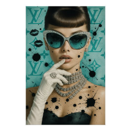 Mint Monogram Muse Poster