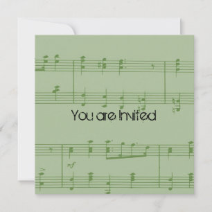 Mint Music Sheet Baby Dusche Einladung