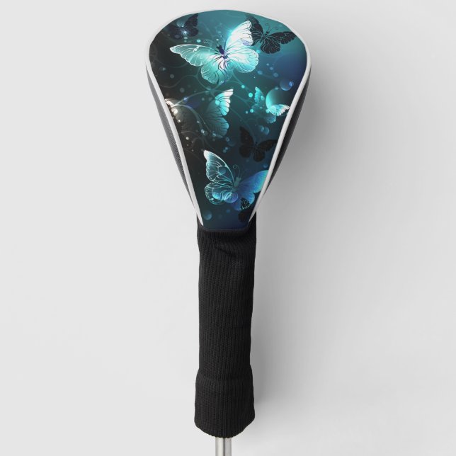 Mint-Night-Schmetterlinge Golf Headcover (Vorderseite)