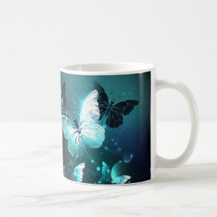 Mint-Night-Schmetterlinge Kaffeetasse