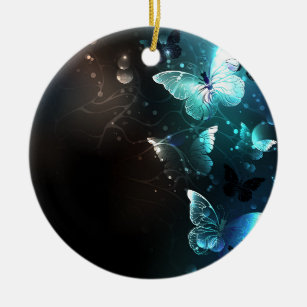 Mint-Night-Schmetterlinge Keramik Ornament