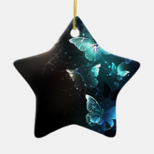 Mint-Night-Schmetterlinge Keramik Ornament
