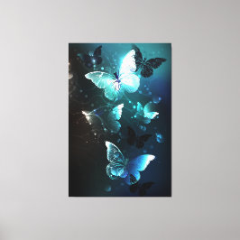 Mint-Night-Schmetterlinge Leinwanddruck