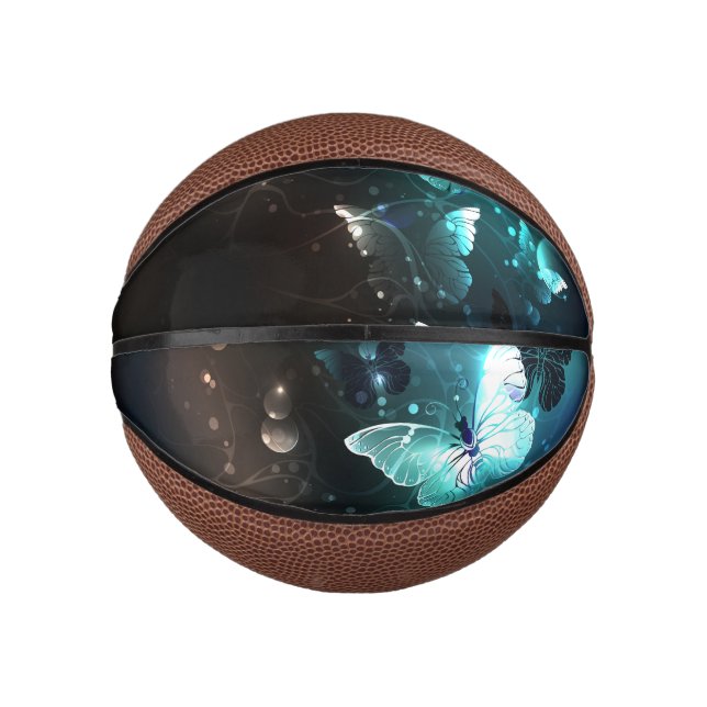 Mint-Night-Schmetterlinge Mini Basketball (Vorderseite)