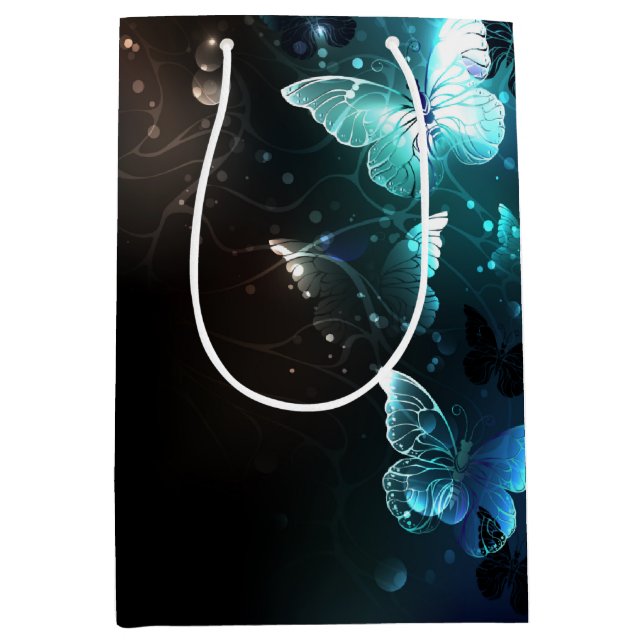 Mint-Night-Schmetterlinge Mittlere Geschenktüte (Vorderseite)