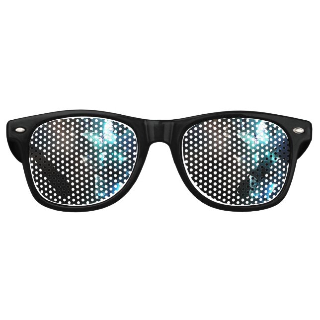 Mint-Night-Schmetterlinge Partybrille (Vorderseite)