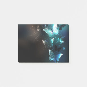 Mint-Night-Schmetterlinge Post-it Klebezettel