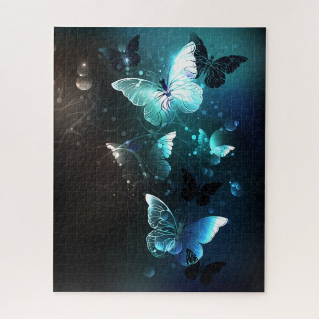 Mint-Night-Schmetterlinge Puzzle (Vertikal)
