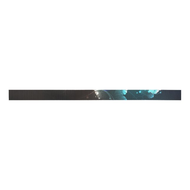 Mint-Night-Schmetterlinge Ripsband (Vorderseite)