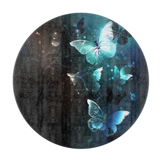 Mint-Night-Schmetterlinge Schneidebrett (Vorderseite)