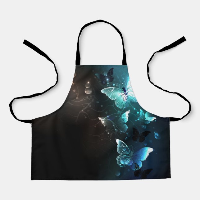 Mint-Night-Schmetterlinge Schürze (Vorderseite)