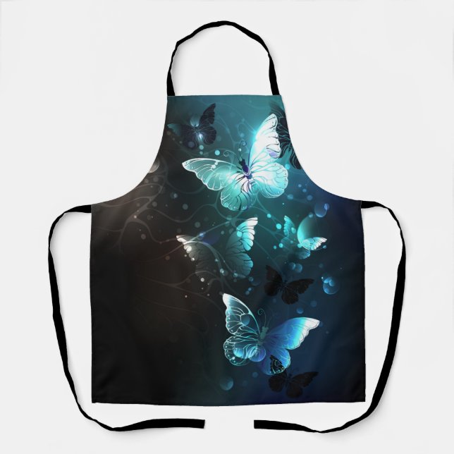 Mint-Night-Schmetterlinge Schürze (Vorderseite)