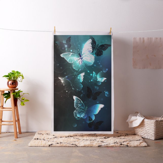 Mint-Night-Schmetterlinge Stoff (Beispiel)