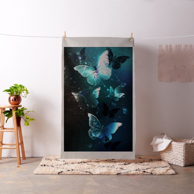 Mint-Night-Schmetterlinge Stoff (Beispiel)